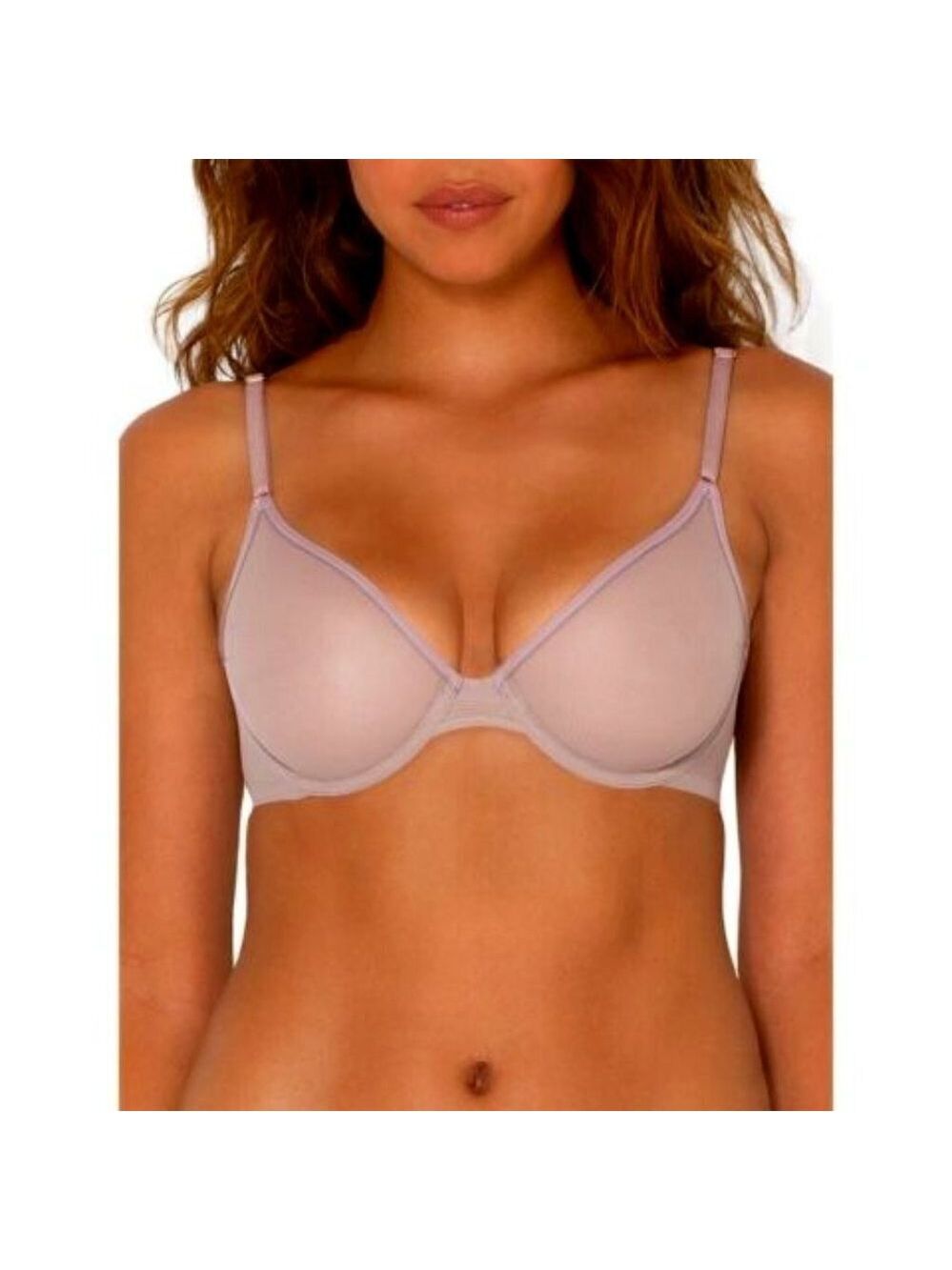 Smart and Sexy SA1388 Beige Sheer Mesh Demi Underwire Bra 32DDD